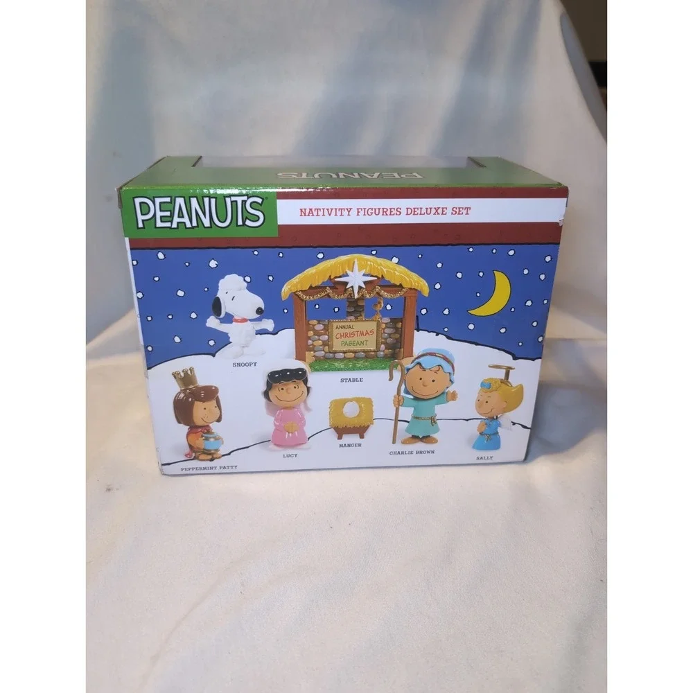 2016 Peanuts Holiday Nativity Figures Deluxe Set  Christmas Just Play